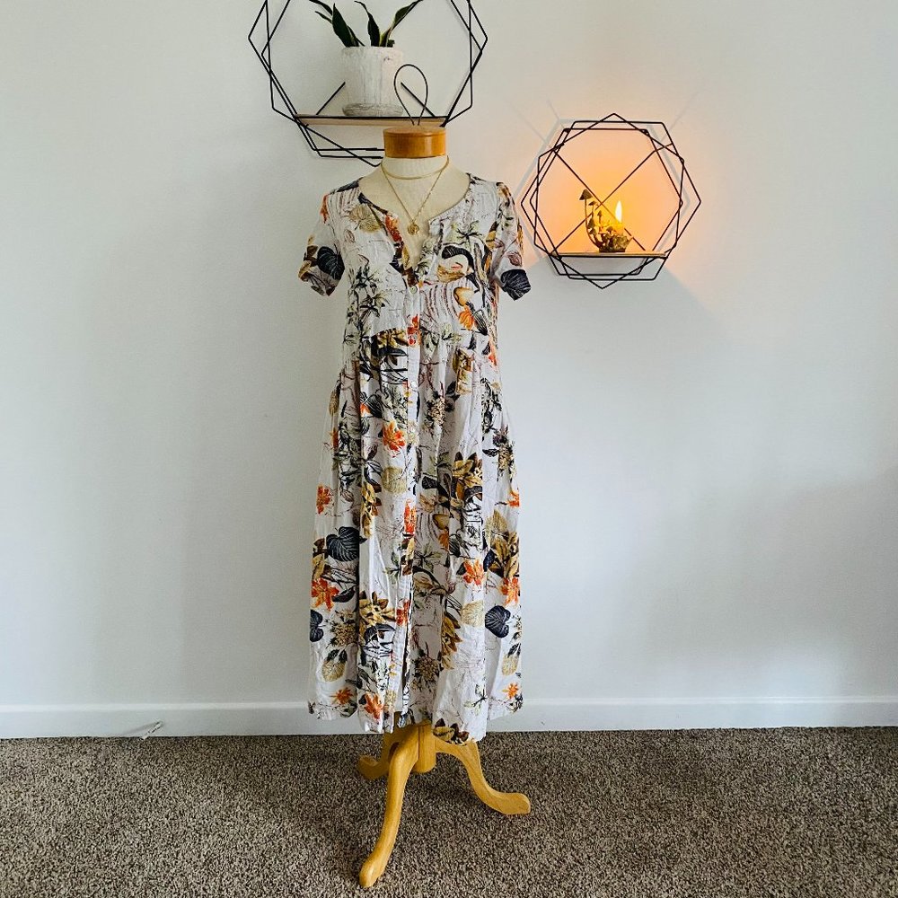 Linen Button-down Dress